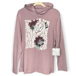 4th Dimension “Thanks For Sharing” Slim S Graphic Dusty Mauve Waffle Hooded Mens